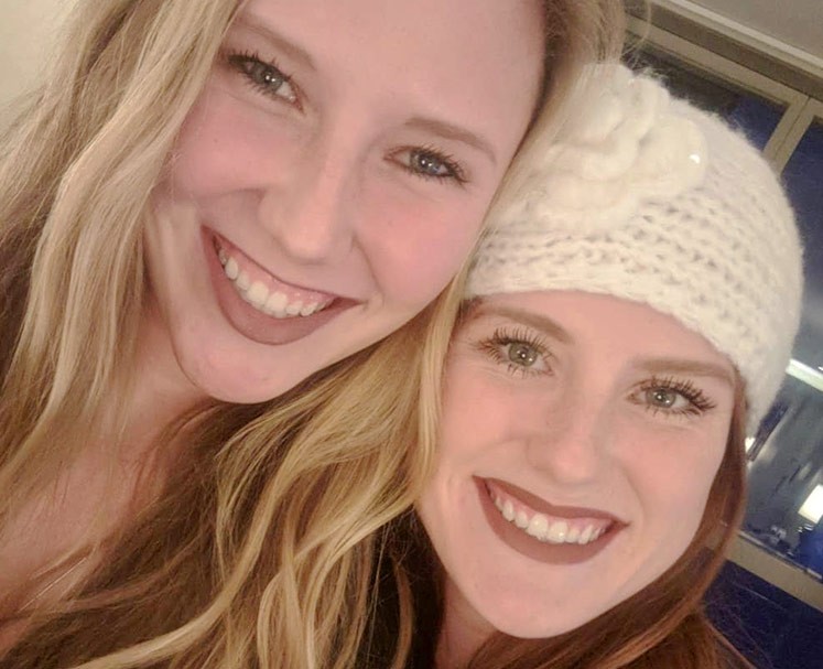 Ashley mcginn with sister