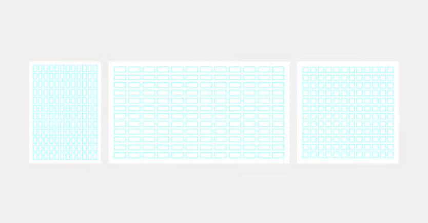 Grid for consistency and scalability in print and digital.