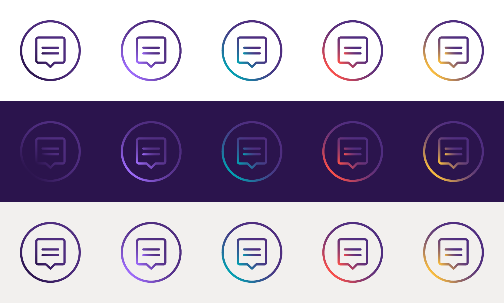 Iconography Gradient color