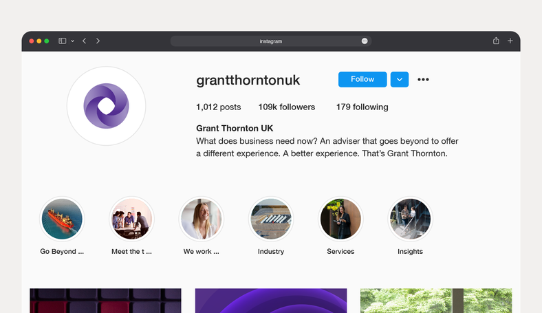 Grant Thornton grid and layout