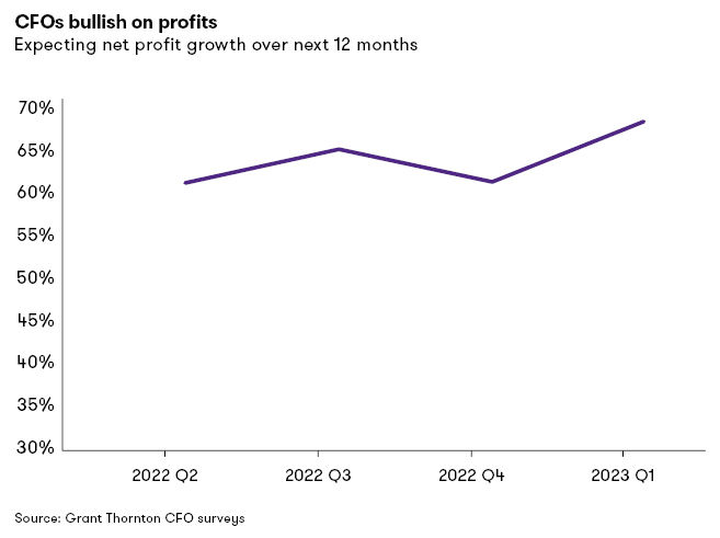 CFOs are bullish on profits