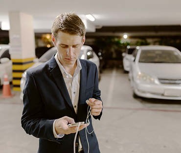 man with mobile